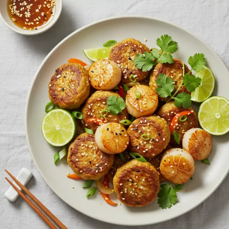 Fishcakes and Scallops Stir Fry