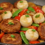 Fishcakes and Scallops Stir Fry Recipe